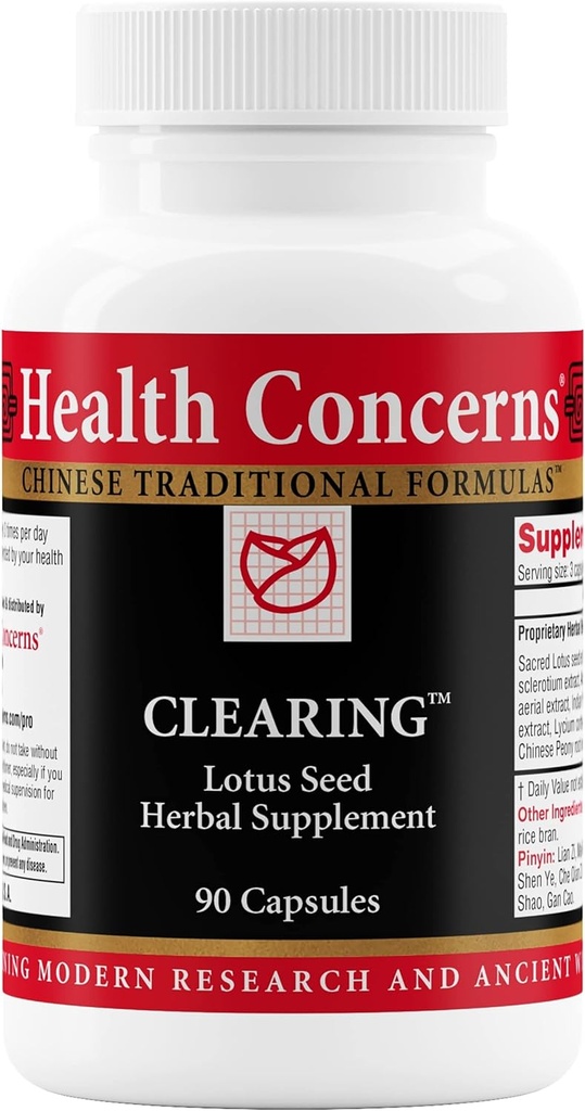 Health Concerns Clearing - Urinary Tract & Reproductive Health Support for Women - Lotus Seed Herbal Supplement - Detox, Vaginal Health, UTI Support - Traditional Chinese Formel - 90 Kapsler