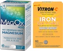Vitron- C højpotens jerntilskud, 60ct og Mag- Ox 400 Magnesium Mineral supplement 60ct