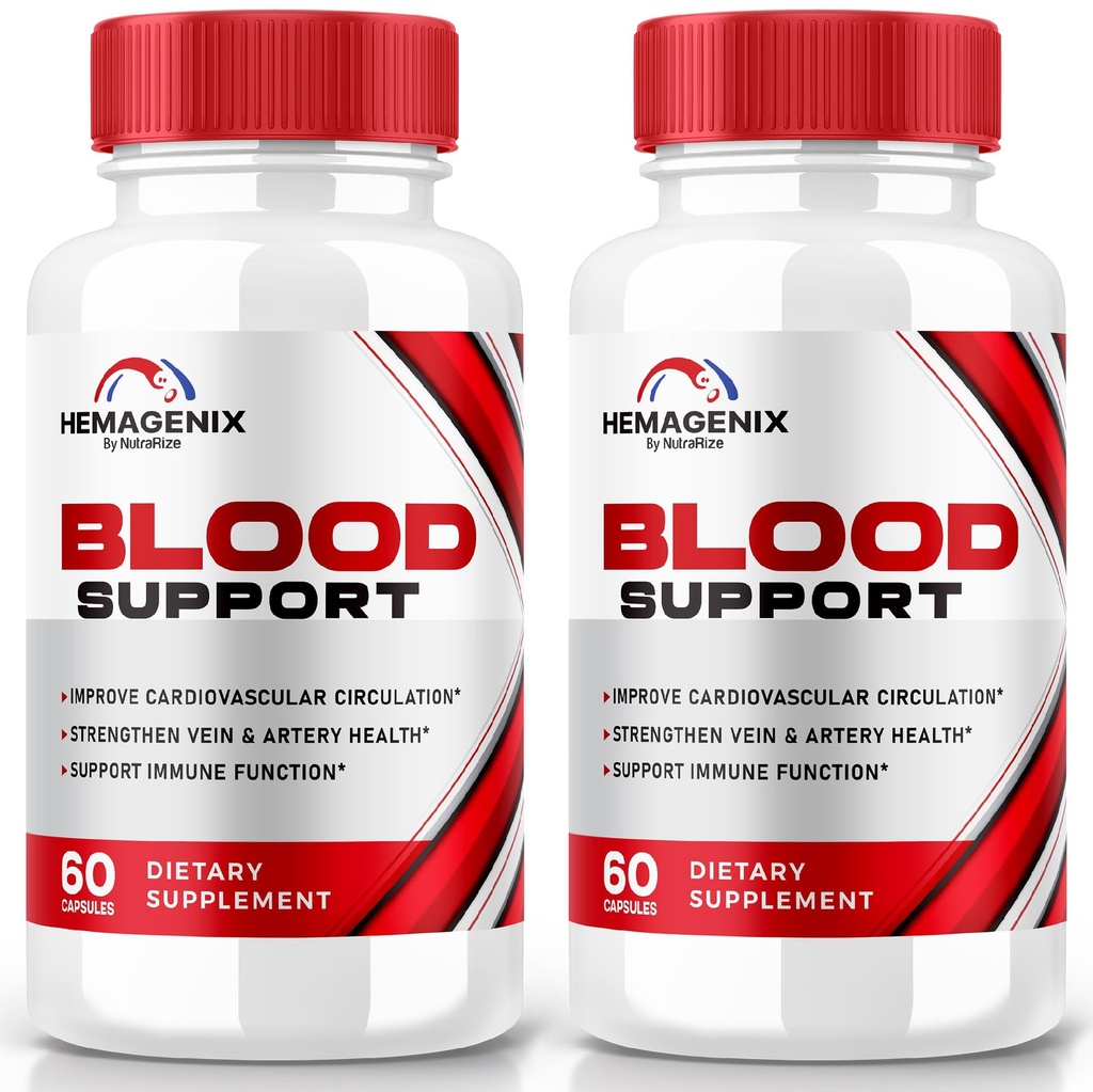 (2 Pack) Hemagenix kapsler, Hemagenix Advanced Blood Support Formel, Alle naturlige supplement til at opretholde sunde niveauer, Ekstra styrke piller for total Wellness, officielle anmeldelser (120 Kapsler)
