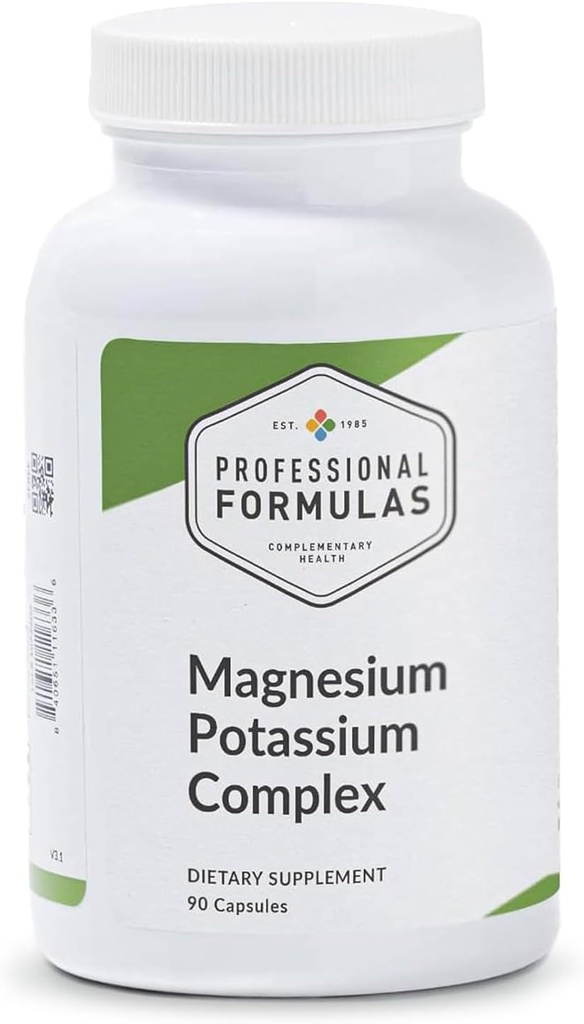 Professionel formulas Magnesium Complex - Magnesium som Glycinat, Citrate, Malat, & Krebs cyklus - at støtte sund neuromuskulær & hjertefunktion - Vegetar, GF, Hypoallergen -180ct