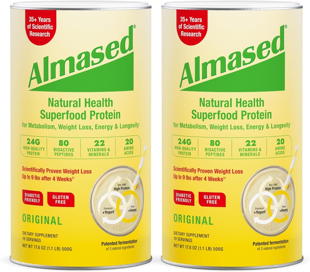 Almased Multi Protein Powder understøtter vægttab (pakke med 2)