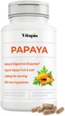 Papaya Frugt Enzyme kapsler til fordøjelse, Bloating Relief, immunforsvar for mænd og kvinder - 1500mg Organic Papaya pulver Per servering - 180 Veggie kapsler - Non- GMO, Gluten- Free, Vegan- Friendly