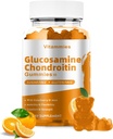 Glucosamin Chondroitin Gummies med MSM & Elderberry Extra Strength - Joint Support, Antioxidant immunsupport for voksne, Mænd & Kvinder Min, coenzym Q10, DHA - 60 Orange Gummies