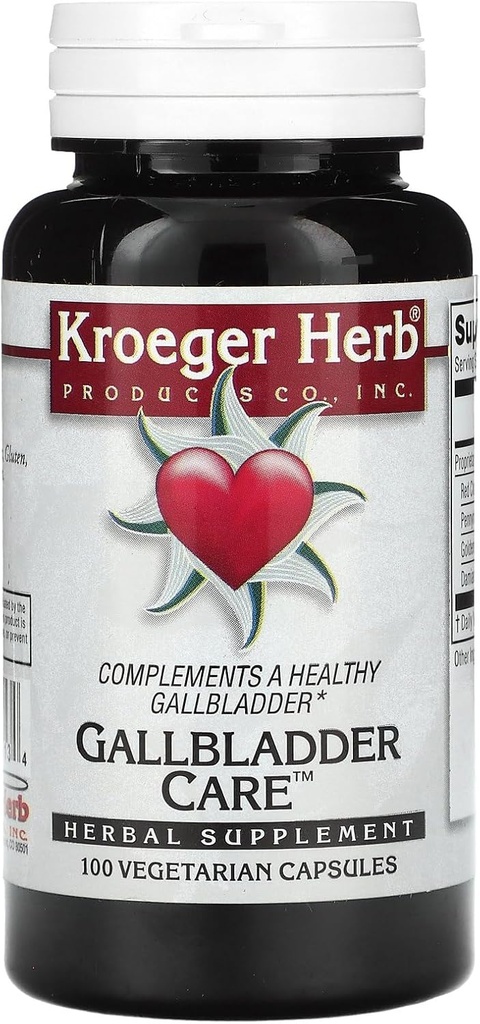 Kroeger Herb Gallblære Care Vegetariske Kapsler, 100 Greve
