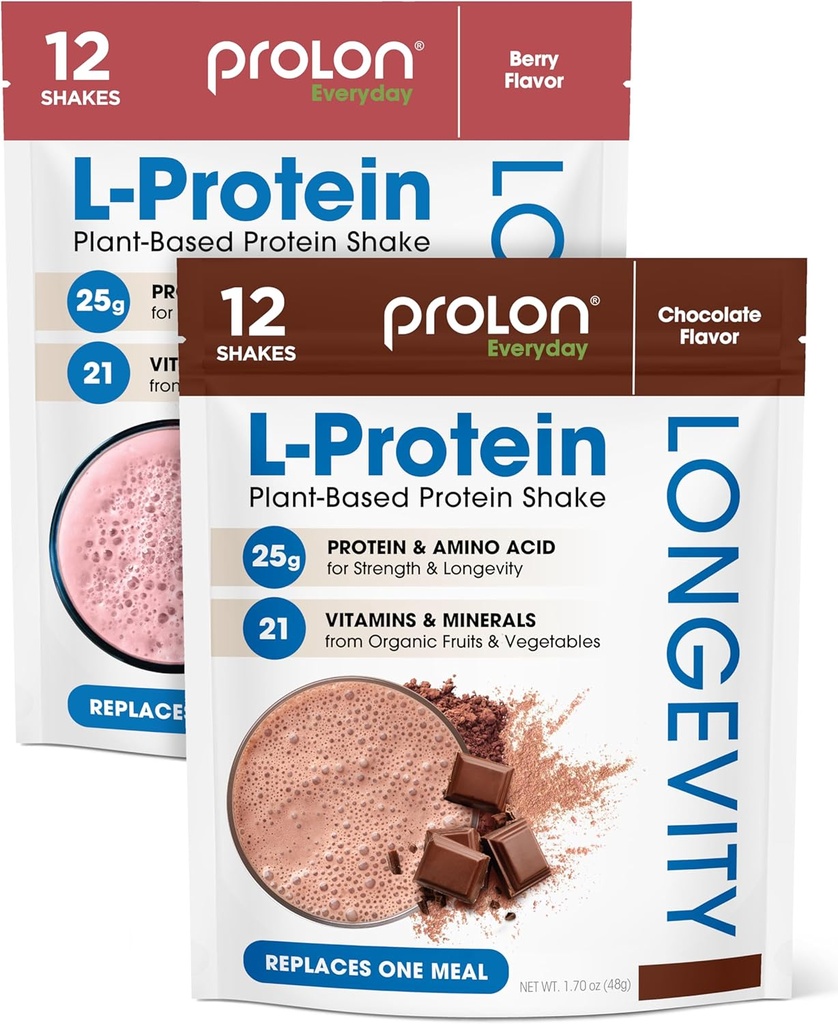 Prolon Longevity Plant Based Protein Powder 124; Muscle Syntese & Reparation, Sund Aging, Boost Ydeevne 124; Vitamin, Gluten Free, Amino Acids