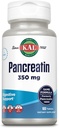 KAL Pancreatin 350 mg, fordøjelsesenzymer til kvinder og mænd, pankreatiske enzymer til fordøjelsesstøtte, gluten fri, non-GMO, hurtig opløsning, 60- dag garanti, 100 Servere, 100 tabletter