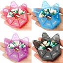 Brand 4 Pack Pill Box - Daglig og ugentlig Pill Organizer, Rejsestørrelse, 1 gang om dagen, Lille Pill Case, Medicin Pill Container & Holder