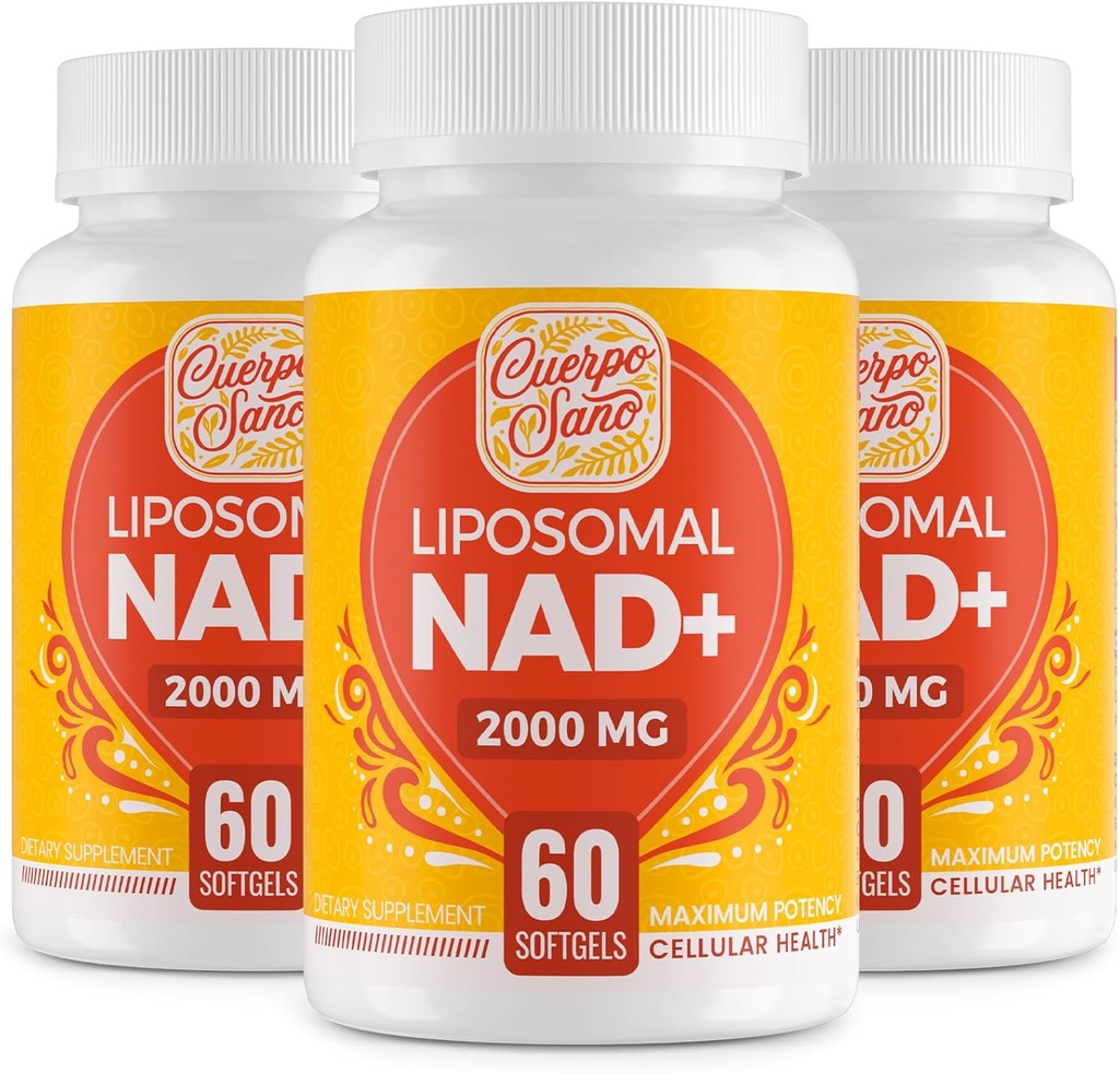 2000 MG NAD Supplement, Liposomal NAD + med høj absorption, mere effektiv end Nicotinamid Riboside, Pure & Plus Boosting Supplement, Aging Defense, Metabolisme & Cellular, 180 bløddele