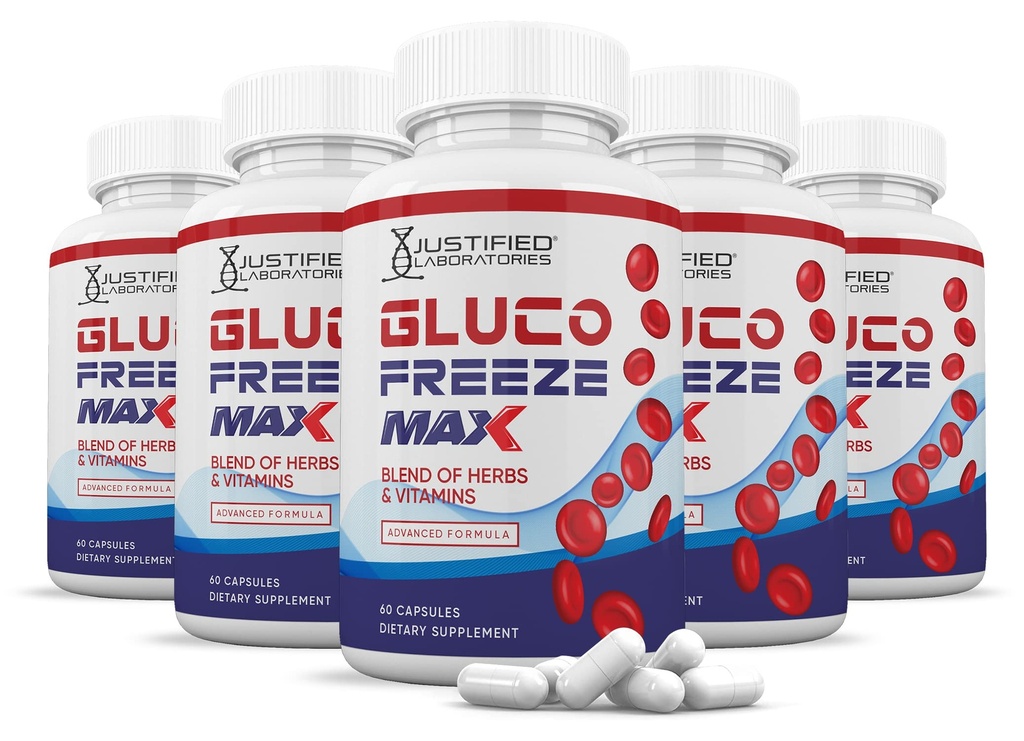 (5 Pack) Glucofreeze Max Advanced Formula 1295MG 300 Capsules