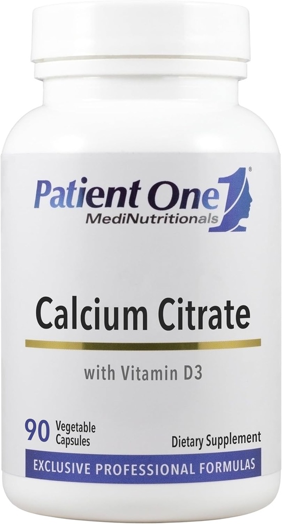 Patient One Calcium Citrate Plus D3- vitamin; supplement til støtte ben og hjerte sundhed *