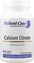 Patient One Calcium Citrate Plus D3- vitamin; supplement til støtte ben og hjerte sundhed *