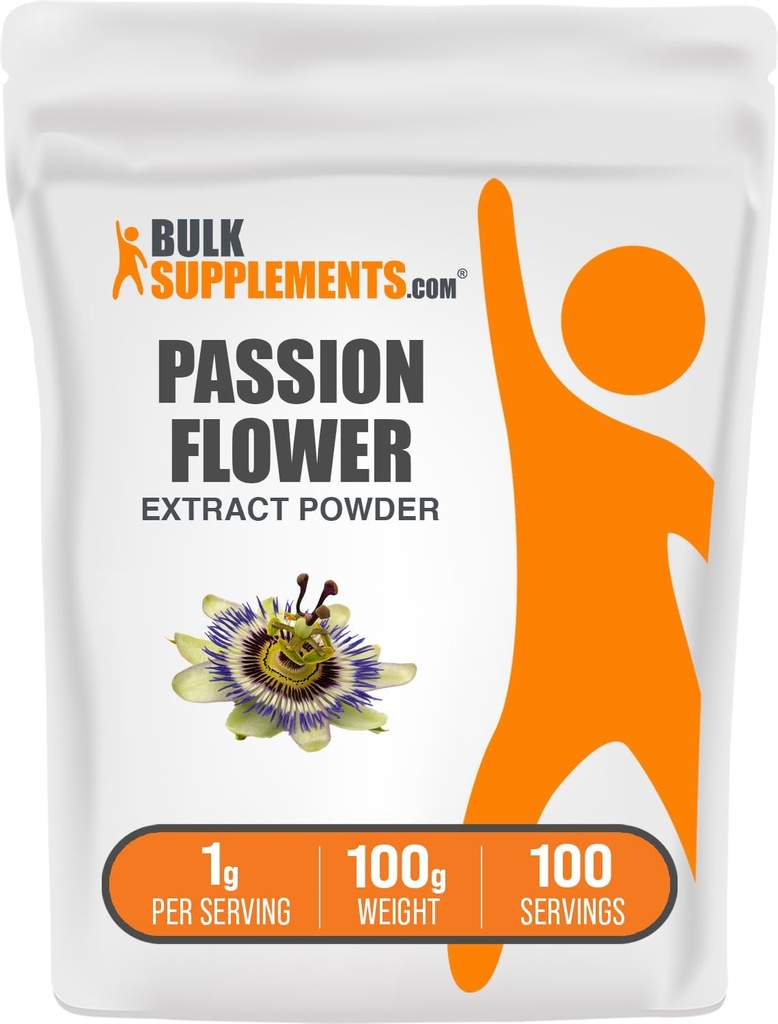 BulkSupplements.com Passion Flower Extract Powder - Passion Flower Supplement, Urte Supplement - Gluten Free, 1g per Serving, 100g (3,5 oz) (Pack of 1)