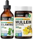 BIO KRAUTER Cilantro Tinktur 4 Fl. Oz. & Mullein 60 Gummies