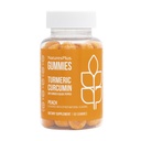 NaturePlus Gummies Gurkemeje - 60 Gummies, Peach - Understøtter fælles, fordøjelsesmæssige & hjerte-kar sundhed - Vegan, Gluten Free, Non- GMO - 30 Serveringer