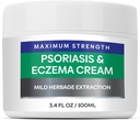 Hermon psoriasis Eksem Relief Cream: Maksimal styrke for Psoriasis Eksem - Relieve Symptom af resistent Effektiv for Seborrheic Dermatitis Folliculitis 100m 3.4 Fl Oz (pakning med 1)