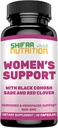 SHIFAA NUTRITION Hormoner Balance & overgangsalder Kosttilskud til kvinder, Menopause Relief - Støtte til Hot Flush, Mood Swings w / Black Cohosh & Red Clover Halal Vitamin, 30 Servere
