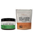 Live Bevidsthed Beyond Green & Collagen Peptider Peach Mango Buddy 124; Mushroom kaffe Alternativ lav koffein + hår, hud, negle, og fælles støtte