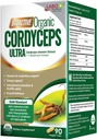 Labo Nutrition Bioactive Organic Cordyceps Ultra - 8 Mushroom Extract Supplement, Cordyceps, Reishi, Tyrkiet Tail, Maitake, Agaricus blazei, Shiitake, for Immunitet, Energi, Stamina, Ingen Fillers