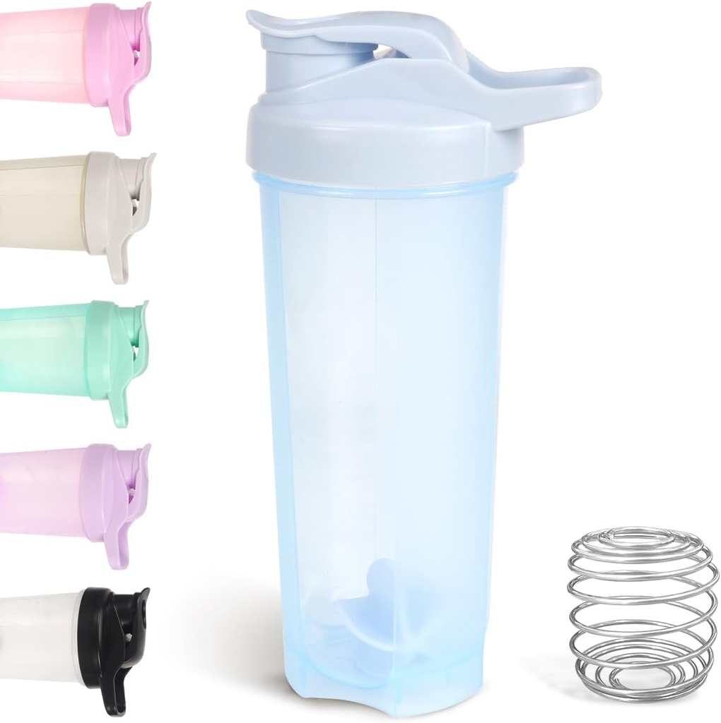 D.Y.A 24oz Shaker Bottle Leak Bevis Sports Shaker Cups for Protein Shakes Shaker Bottle for Pre Workout og Rejser til at gå BPA Gratis & Easy Clean Protein Shaker Bottle, Blå