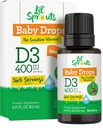 Carlyle Baby Vitamin D3 Liquid Drops • 124; 400 IE • 124; .31oz (9,2 ml) 1 års forsyning (365 Servere) • 124; Vegetar, Non- GMO og Gluten Gratis ved Lil 'Spruts