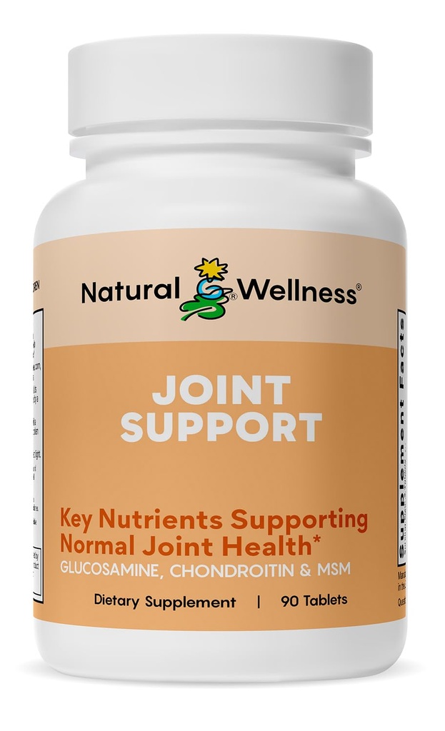 Naturlig Wellness Glucosamin Chondroitin med MSM og gurkemeje Supplement - Understøtter fælles sundhed, mobilitet og brusk styrke - Glucosamin MSM tabletter for fleksibilitet - 90 Greve