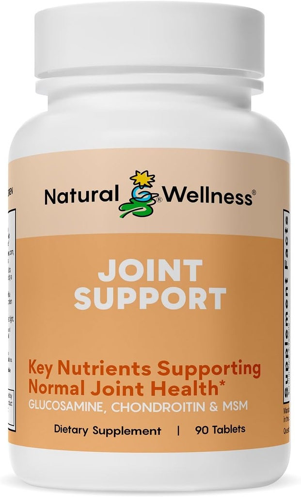 Naturlig Wellness Glucosamin Chondroitin med MSM og gurkemeje Supplement - Understøtter fælles sundhed, mobilitet og brusk styrke - Glucosamin MSM tabletter for fleksibilitet - 90 Greve