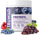TruWild Protect + Vegansk immunforsvar & antioxidant, Alle naturlige C-vitamin, zink, Magnesium, Resveratrol, Acai, Non GMO, Gluten Free Capsule Supplement Lavet i USA cGMP, 30 Servere