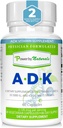 Power by Naturals ADK Vitamin Supplement - High Potence Blend of VIT A D3 K2 Vitamin 5000 iu - Support Bone, Heart & immunforsvar - 60 kapsler (2 måneder Supply)