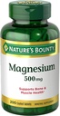 Nature’s Bounty Magnesium, Tablets, 500 mg- 200 Ct..