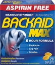 Backaid Max Relief Caplets, 28 Greve (pakke med 6)