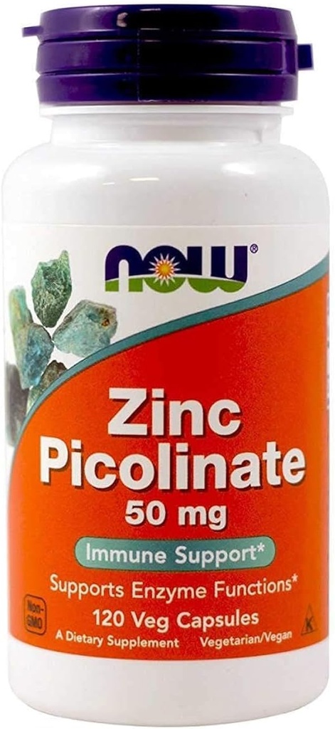 Now Foods - Zink Picolinate 50 mg, 120 kapsler