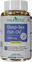 Neuurts Deep Sea Fish Oil (60 Softgels) Omega 3 Supplement Triple Strength 2500 Mg for Muscle, Joints, Heart & Cognitive Support (124; No Fishy Burps with Lemon Flavour for Men & Women) 124; (Pack of 1)