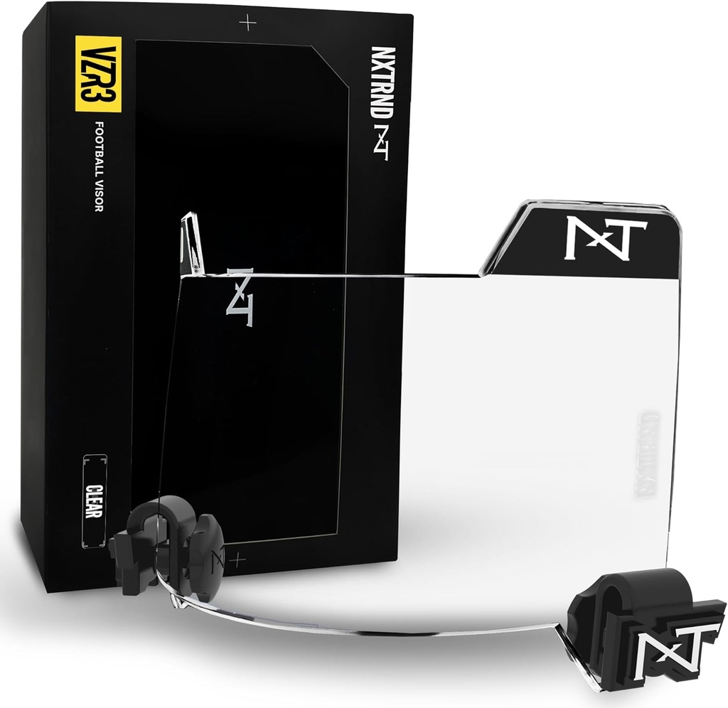 Nxtrnd VZR3 Football Visir, Curved Lens Technology, Fits Adult & Youth Football hjelme