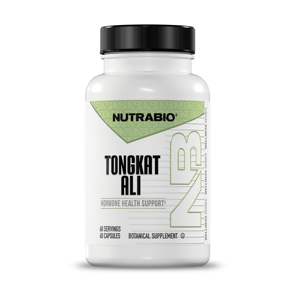 NutraBio Tongkat Ali Longjack 100 Supplement - Naturlig støtte til muskelmasse, Styrke, Performance - Longjack Tongkat Ali for men- 200mg per kapsel, 60 Servere