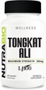 NutraBio Tongkat Ali Longjack 100 Supplement - Naturlig støtte til muskelmasse, Styrke, Performance - Longjack Tongkat Ali for men- 200mg per kapsel, 60 Servere