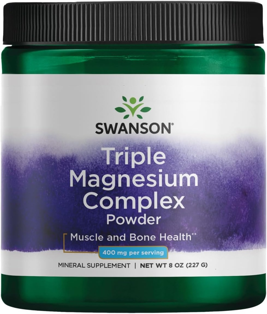 Swanson Triple Magnesium Complex Pulver 400 mg 8 oz Pwdr
