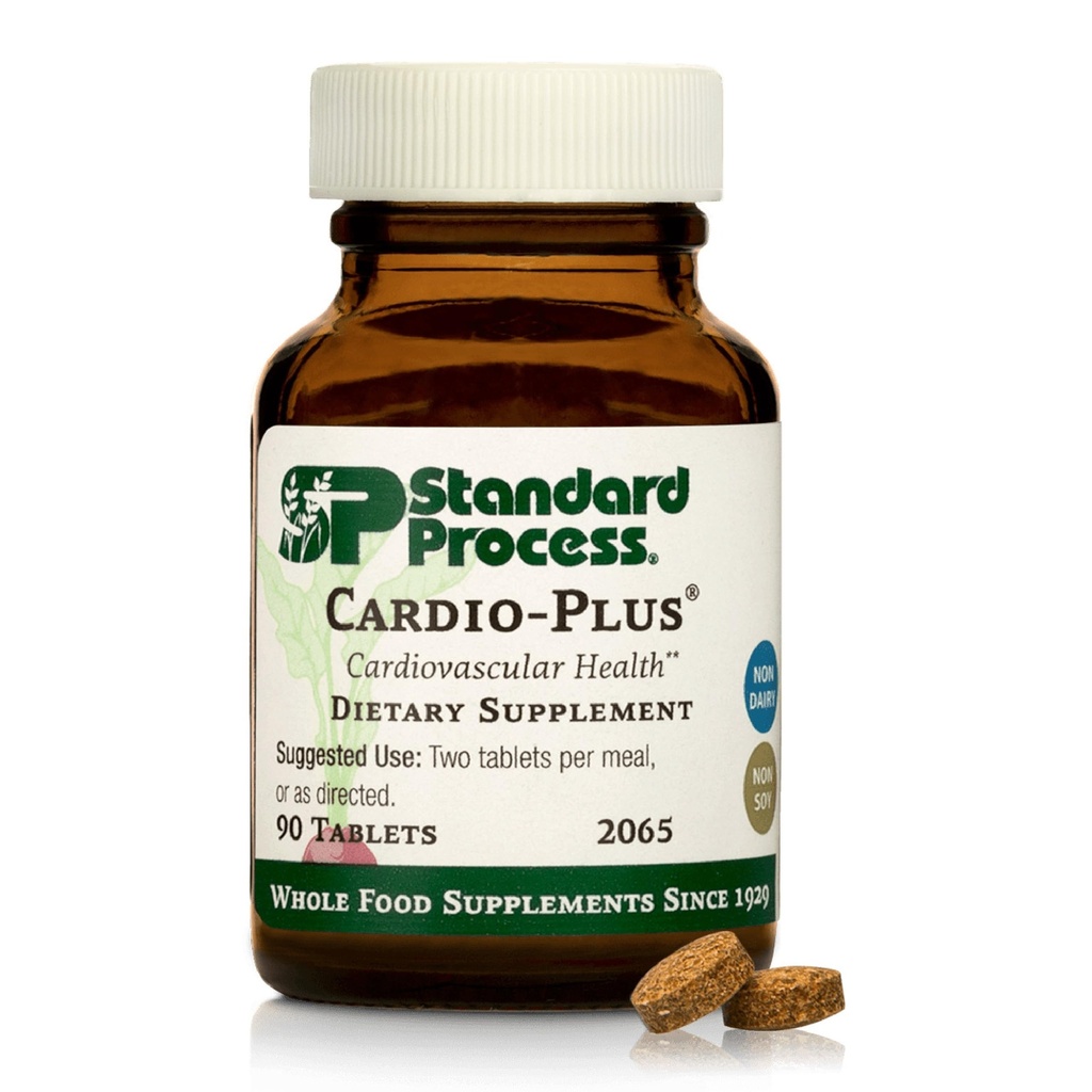 Standard Process Cardio- Plus - Antioxidant Support - Heart Health, Circulation & Blood Flow Supplement med vitamin B6, Niacin & Riboflavin - Energy Metabolisme Supplement - 90 tabletter