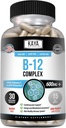 Kaya Naturals B- 12 Complex Tex124; Multivitamin supplement til kvinder & mænd energi og Metabolisme Booster Tex124; B- Complex Vitamin med Biotin, Cholin, Inositol, Folat, og C-vitamin - 30 kapsler