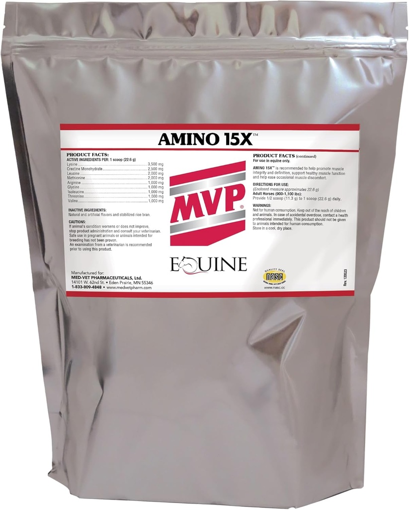 Amino 15X (6 LB) -Understøtter sund muskel funktion, udvikling og reparation i heste