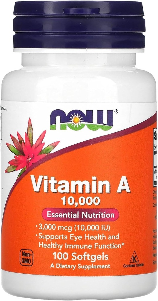 Nu Foods Vitamin A 10.000 IE 100 Sgels