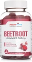Rødbeder Gummies 300mg - for sund cirkulation støtte * -Naturlig blandet frugt flavor ikke-GMO Vegan- Beet Chews- 90 Greve