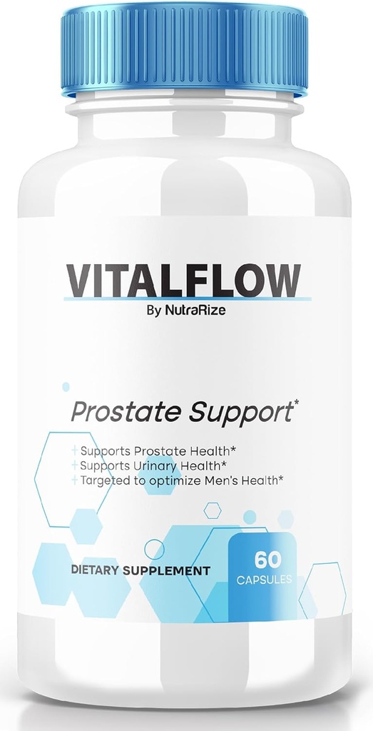 VitalFlow kapsler, VitalFlow Advanced Prostate Support Formel, Official All- Natural Formel to Regain Control, Max Strength Pills to Support Samlet sundhed, Vital Flow Anmeldelser (60 Kapsler)