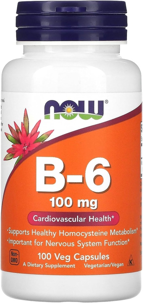 Nu fødevarer B- 6 100 mg 100 kapsler