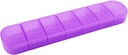 Ugentlig Pill Organizer, En gang om dagen, 7-dag Pill Box Container, Matte Purple, Store 7 Segment Vitaminer Case Pill Dispenser til Medicin, Medicin, Fiskeolier, Kosttilskud, Kapsler, Tablet