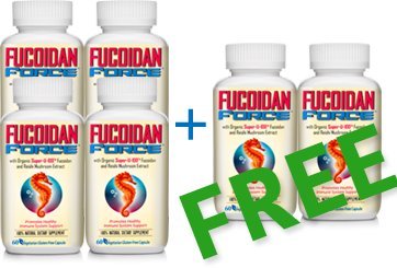 FUCOIDAN FORCE ® 6 Flasker Pack (4 + 2 Gratis) # 1 FUCOIDAN supplement i verden, Lavet i USA - Formuleret til maksimal effekt og fordele