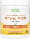 SuperNutrition Leucin Berigede essentielle aminosyrer med L-Leucin, L-Lysin, L-Threonin og L-Isoleucin, Unflavored, 10.58 oz (300 g)