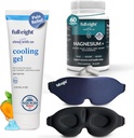 Sove & komfort: Magnesium + 500 MG for dyb søvn 60 Caps, Fast-Active Cooling Gel Rub til lindring Comfort 4 oz & 3D Light Blocking Sleep Mask One Size