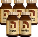 Fucoidan drevet med AHCC ® Brown Seaweed Immunity Supplement med høj renhed Organic Mekabu Mozuku Agaricus 5 flasker - 800 Vegetabilske kapsler Lavet i Japan