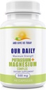 Vores Daily Vites Kalium Magnesium Supplement 500mg - Kraftfuld Magnesium Kalium tillæg med 5 former for Magnesium til muskel inddrivelse, ben kramper, glutenfri non-GMO - 90 Caps