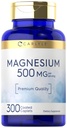 Carlyle Magnesium 500 mg • 124; 300 Overtrukne kapsler • 124; Vegetarisk, ikke- GMO, og Gluten Free Supplement